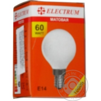 Лампа сферична матова Electrum 60W E14 A-IB-0039 - купить, цены на NOVUS - фото 6