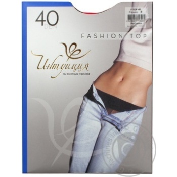 Tights Intuitsia black polyamide for women 40den 4size - buy, prices for MegaMarket - photo 1