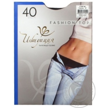 Колготи Інтуїція Fashion Top фіалка 40den сірі купить, цены на МегаМаркет - фото 1
