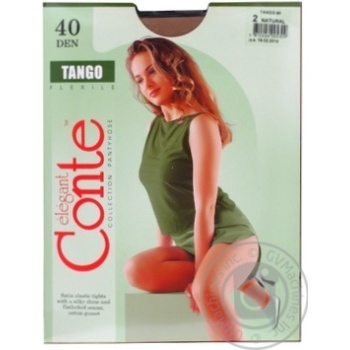 Tights Conte natural polyamide for women 40den 2size - buy, prices for MegaMarket - photo 1
