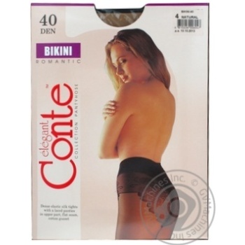 Колготи Conte 40den Bikini 4 Natural х10 купити, ціни на МегаМаркет - фото 1
