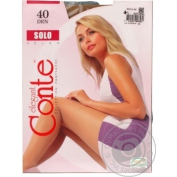 Колготы женские Conte Solo 40ден р.4 Natural - купить, цены на ULTRAMARKET - фото 3