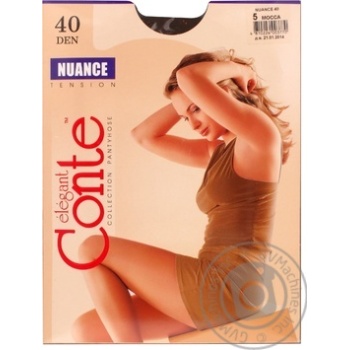 Tights Conte mocha polyamide for women 40den 5size - buy, prices for MegaMarket - photo 1