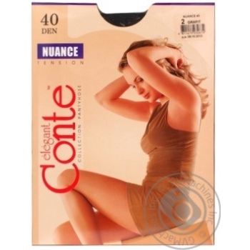 Колготки жіночі Conte Nuance 40ден р.2 Grafit - купити, ціни на ULTRAMARKET - фото 2