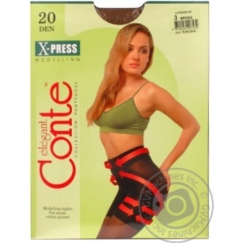 Колготи Conte 20den X-Press 3 Bronz х8 купити, ціни на МегаМаркет - фото 1