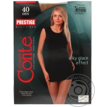 Tights Conte Prestige natural polyamide for women 40den 4size - buy, prices for MegaMarket - photo 1