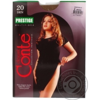 Колготи жіночі Conte Prestige 20ден р.2 Bronz - купити, ціни на NOVUS - фото 3