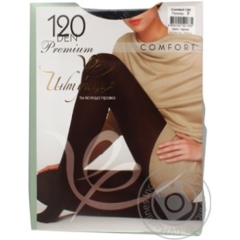 Колготи Інтуіція Comfort 120den р. 3 Black купити, ціни на МегаМаркет - фото 1