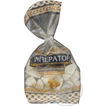 Вареники Император вкуса с картофелем и грибами замороженные 600г купить, цены на МегаМаркет - фото 1