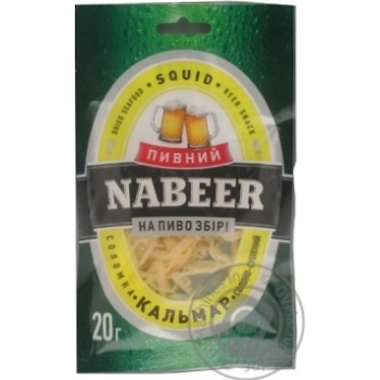 Snack squid Nabeer Solomka 20g - buy, prices for MegaMarket - photo 1