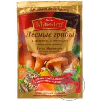 Приправа Red Hot Maestro лісові гриби із зеленню та овочами  25г купити, ціни на МегаМаркет - фото 5