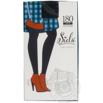 Колготи Siela жіночі Cotton 180 Nero-2 купити, ціни на МегаМаркет - фото 1