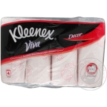 Рушники паперові Kleenex Декор білі 4*45 - купити, ціни на - фото 3