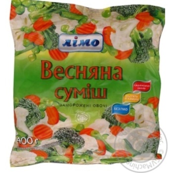 Овочева суміш Лімо Весняна із 5-ти компонентів швидкозаморожена 400г купити, ціни на МегаМаркет - фото 1