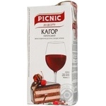 Wine Evpatoriya Picnic red dry 16% 1000ml tetra pak