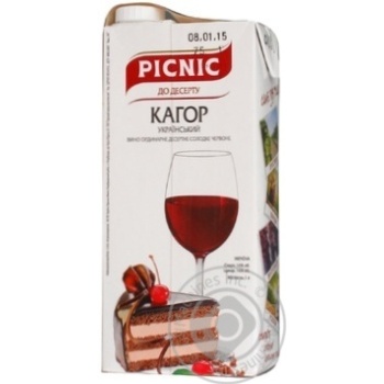 Вино Picnic Кагор Український черв. десертний 1л х10 купити, ціни на МегаМаркет - фото 2