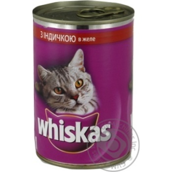 Вологий корм для котів Whiskas 400 г (індичка в желе) - купить, цены на MasterZoo - фото 3