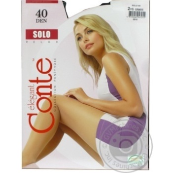 Колготы женские Conte Solo 40ден р.2 Grafit - купить, цены на ULTRAMARKET - фото 3