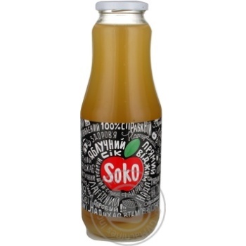 Juice apple 1000ml glass jar - buy, prices for MegaMarket - photo 1