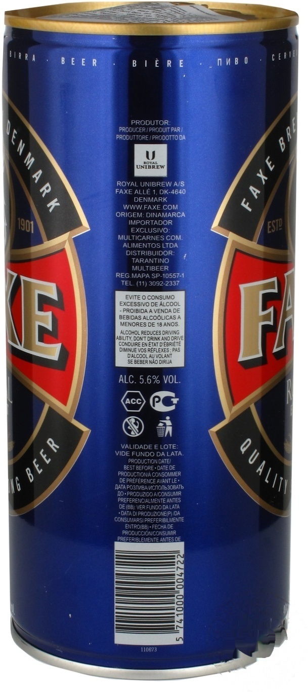 

Пиво Faxe Royal Export светлое ж/б 5,6% 1л