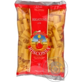 Макарони Riscossa Rigatoni 18 500г х24 купить, цены на МегаМаркет - фото 1