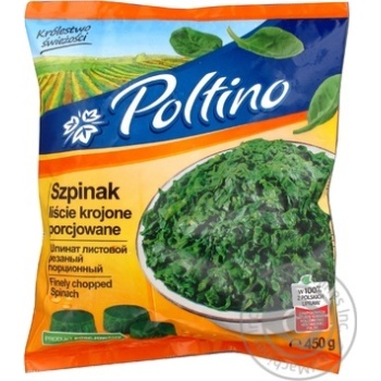 Vegetables spinach Poltino frozen 450g - buy, prices for MegaMarket - photo 1