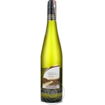 Wine riesling white dry 12% 750ml glass bottle - buy, prices for MegaMarket - photo 1