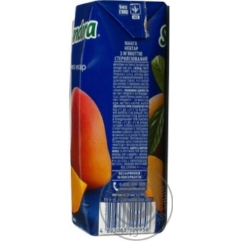 Sterilized nectar with pulp Sandora mango tetra pak 250ml Ukraine - buy, prices for - photo 2