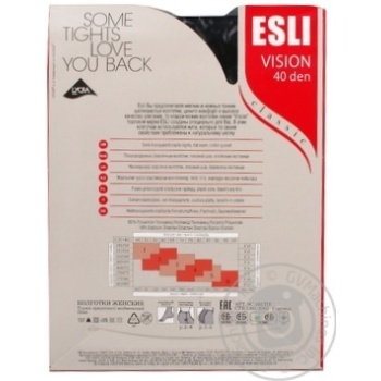 Колготки жін. ESLI VISION 40 р.4 Nero купити, ціни на МегаМаркет - фото 2