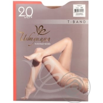 Intuyitsiya T-Band Women's Tights 20 den 5 beige - buy, prices for ULTRAMARKET - photo 1