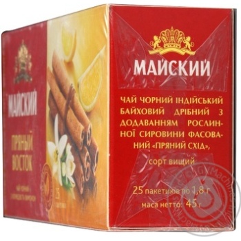 Чай Майський Пряний схід 25пак*1,8г  х12 купить, цены на МегаМаркет - фото 2