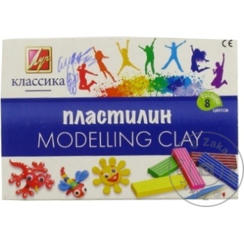 Пластилін Промінь 8 кольорів 160г 12С867-08 х30 купить, цены на МегаМаркет - фото 1