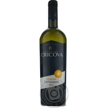 Вино Cricova Sauvignon біле сухе 12% 0,75л