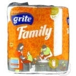 Рушники Grite паперові Family Mix 2шт х14