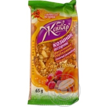 Brittle Zhayvir fruit and nut 65g sachet - buy, prices for MegaMarket - photo 1