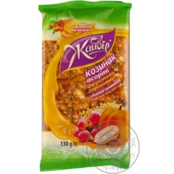 Козинак Жайвир Фруктово-ореховый 130г купить, цены на МегаМаркет - фото 3