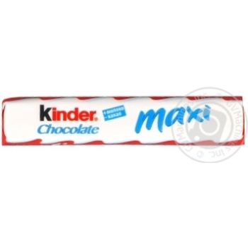 Шоколад молочний Kinder Chocolate Maxi з молочною начинкою 21г купити, ціни на МегаМаркет - фото 2