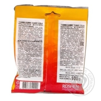 Roshen Yummi Gummi Funny Cola mix jelly candy 100g - buy, prices for MegaMarket - photo 2