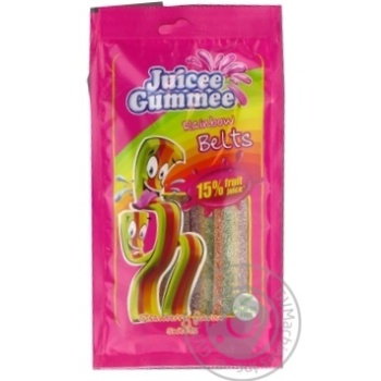 Цукерки желейні Juicee Gummee Веселкові ремінці 85г купити, ціни на МегаМаркет - фото 3