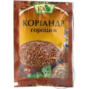 Коріандр Еко горошок 20г купити, ціни на МегаМаркет - фото 1