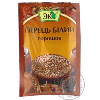Перец Эко белый горошек 20г купить, цены на МегаМаркет - фото 1