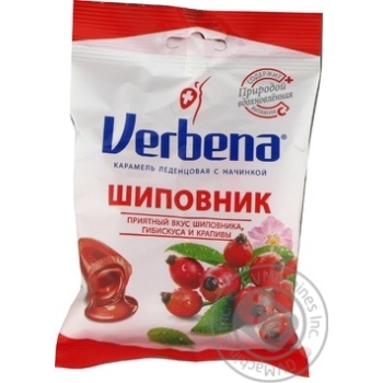 Леденцы Verbena Шиповник с витамином С 60г купить, цены на МегаМаркет - фото 1