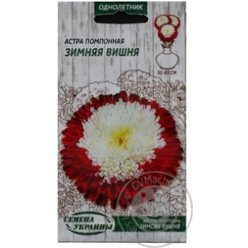Насіння Айстра Помпонна ЗИМОВА ВИШНЯ 0,25г купить, цены на МегаМаркет - фото 1