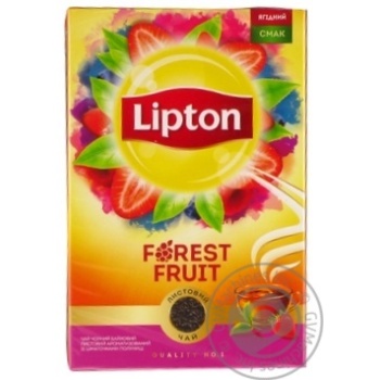 Чай чорний Lipton Forest Fruit зі шматочками полуниці 80г купити, ціни на МегаМаркет - фото 1