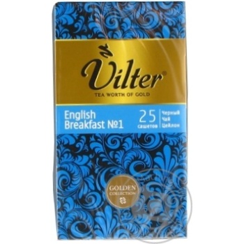 Black pekoe tea Vilter English breakfast №1 Ceylon 25x2g teabags - buy, prices for NOVUS - photo 2