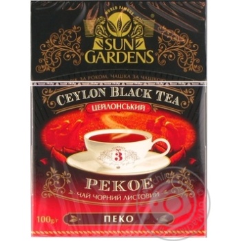 Black pekoe tea Sun Gardens Sunshine Pekoe 100g Ukraine - buy, prices for MegaMarket - photo 1