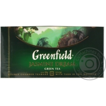 Чай Greenfield зеленый Jasmin Dream 25шт*2г купить, цены на МегаМаркет - фото 1