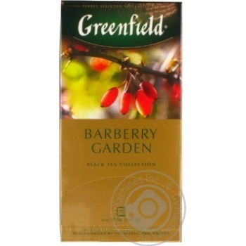 Greenfield Barberry Garden black tea 25pcs*1.5g - buy, prices for MegaMarket - photo 1
