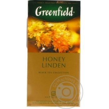 Чай Greenfield чорний Honey Linden 25шт*1.5г купити, ціни на МегаМаркет - фото 1