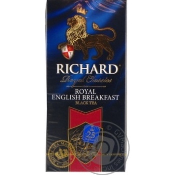 Чай черный Richard English Breakfast в пакетиках 25шт*2г купить, цены на МегаМаркет - фото 1